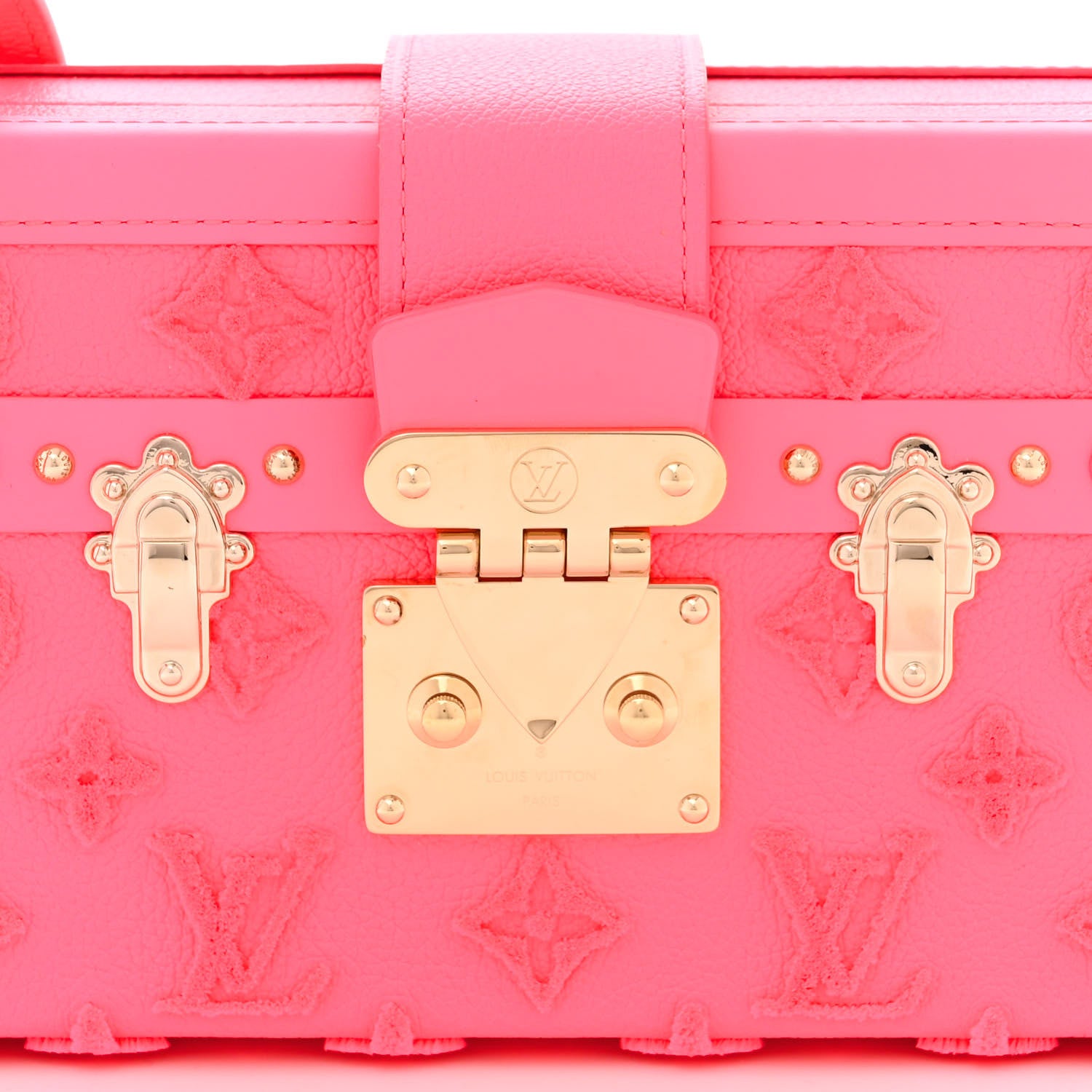 Louis Vuitton Monogram Tuffetage Petite Malle Rose Fluo 7 of 9