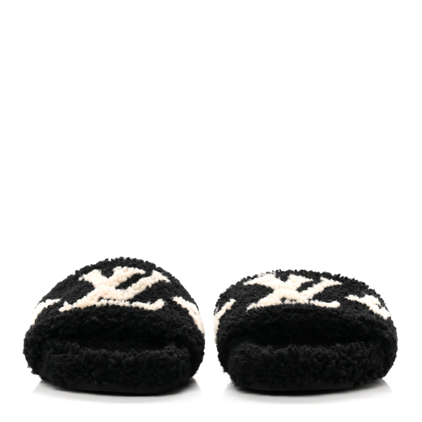 Shearling Bom Dia Flat Mules 38.5 Black
