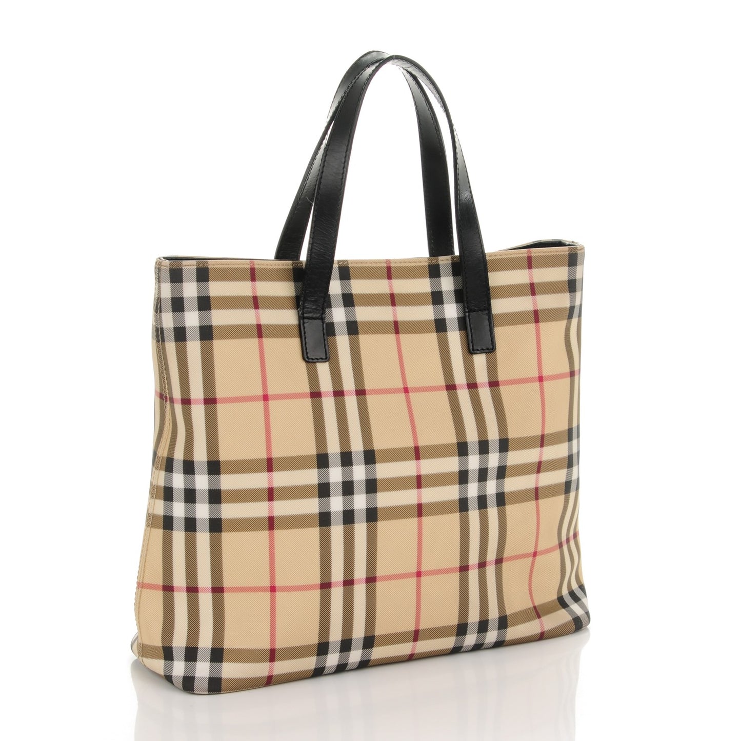 House Check Medium Tote Black
