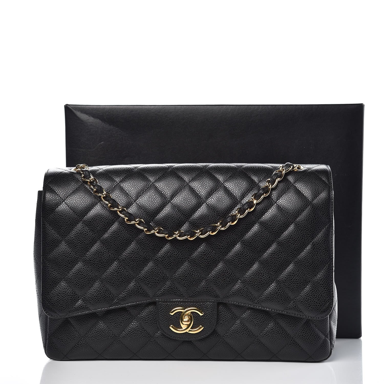 Chanel Caviar Quilted Maxi Double Flap Black 9 of 9