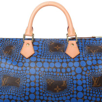 Louis Vuitton Monogram Kusama Town Speedy 30 Blue 10 of 10