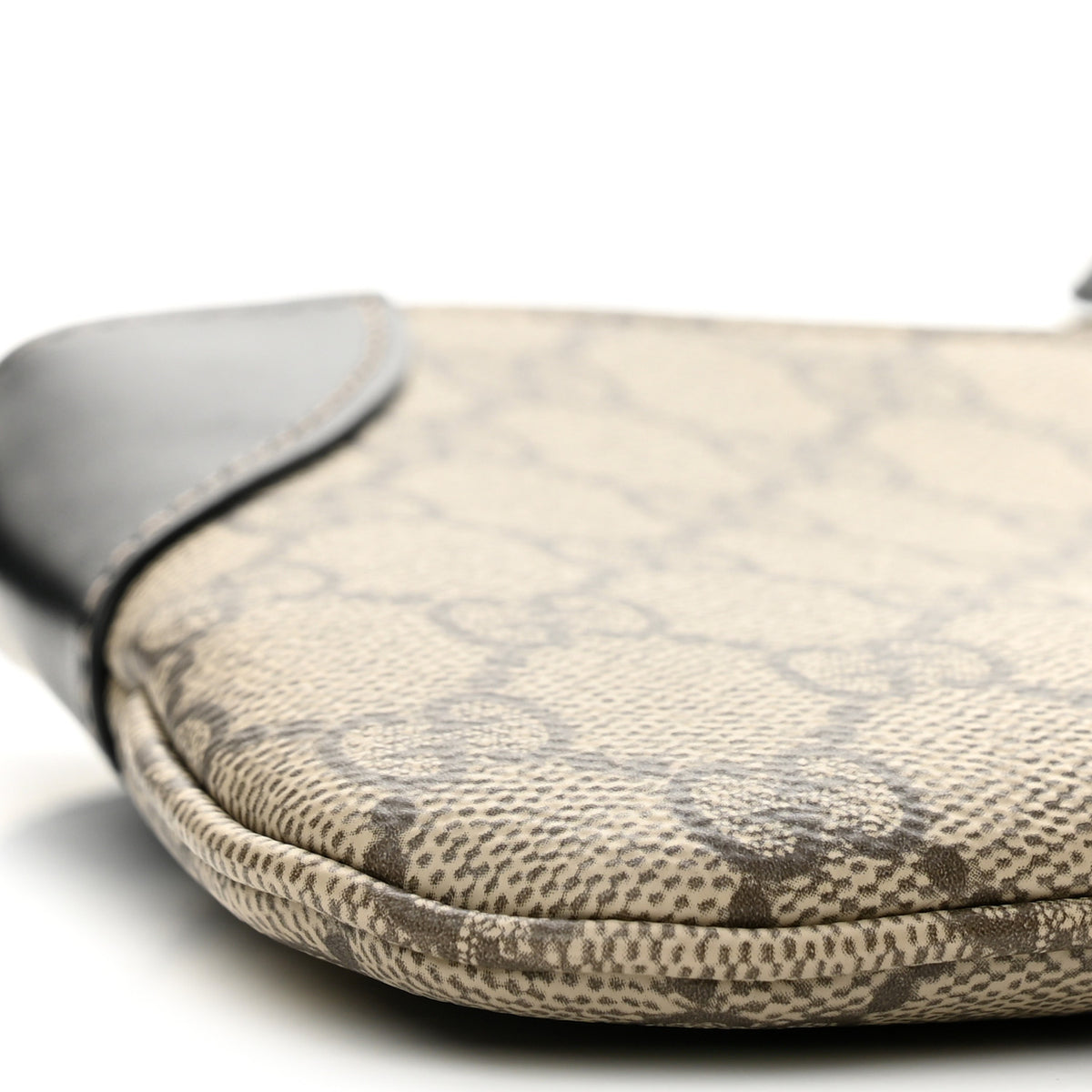 GG Monogram Calfskin Small Emblem Shoulder Bag Beige Black