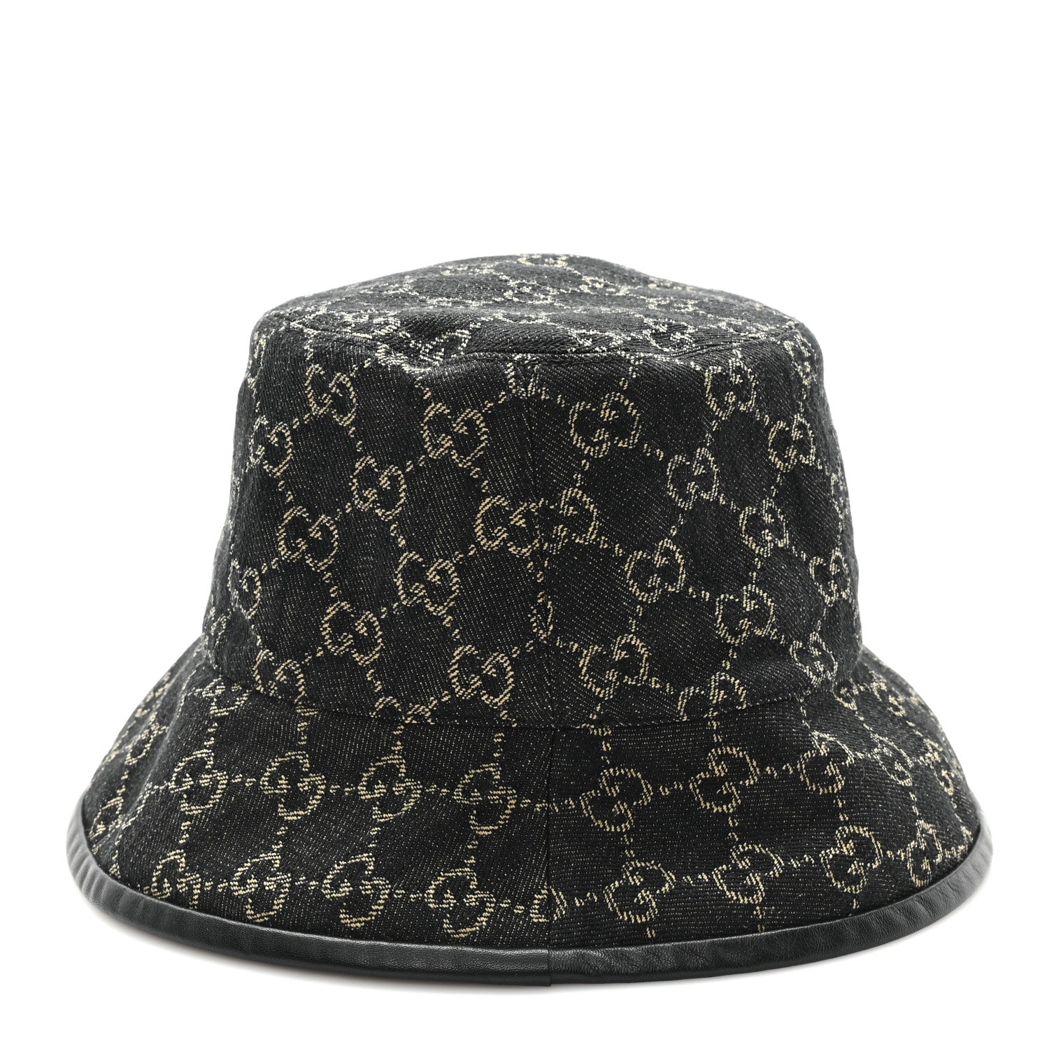 Gucci Jacquard Denim GG Monogram Oscar Bucket Hat M Black Ivory 3 of 10