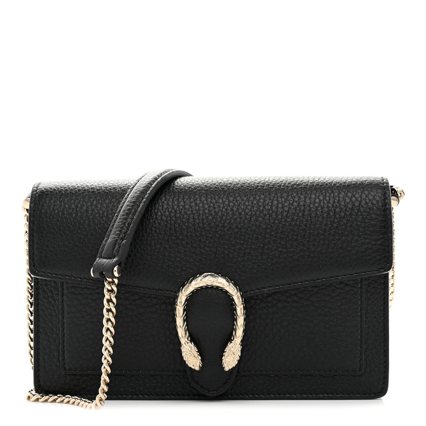 Calfskin Dionysus NM Chain Wallet Black
