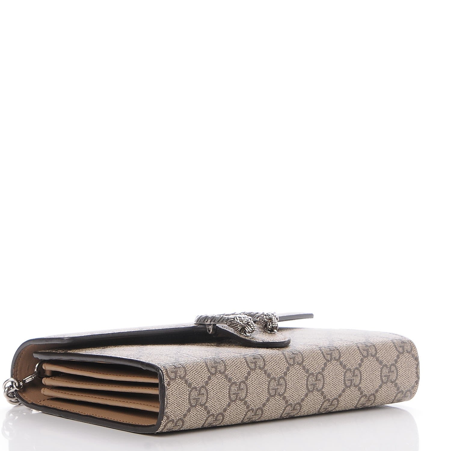 Gucci GG Supreme Monogram Mini Dionysus Chain Wallet Beige Taupe 4 of 8