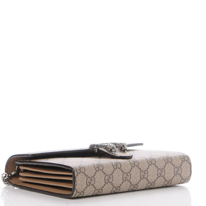 Gucci GG Supreme Monogram Mini Dionysus Chain Wallet Beige Taupe 4 of 8