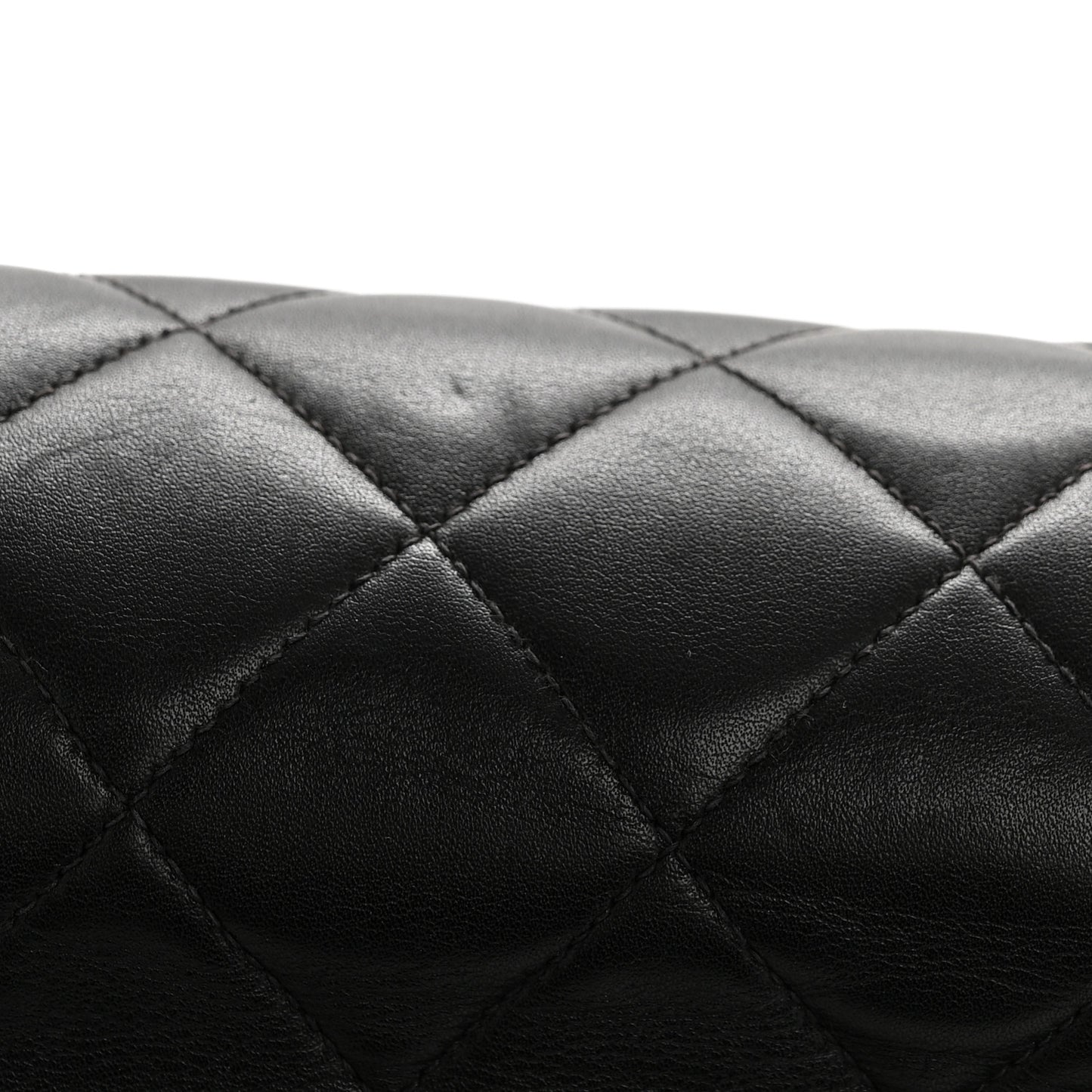 Lambskin Quilted XL Jumbo Single Flap Black