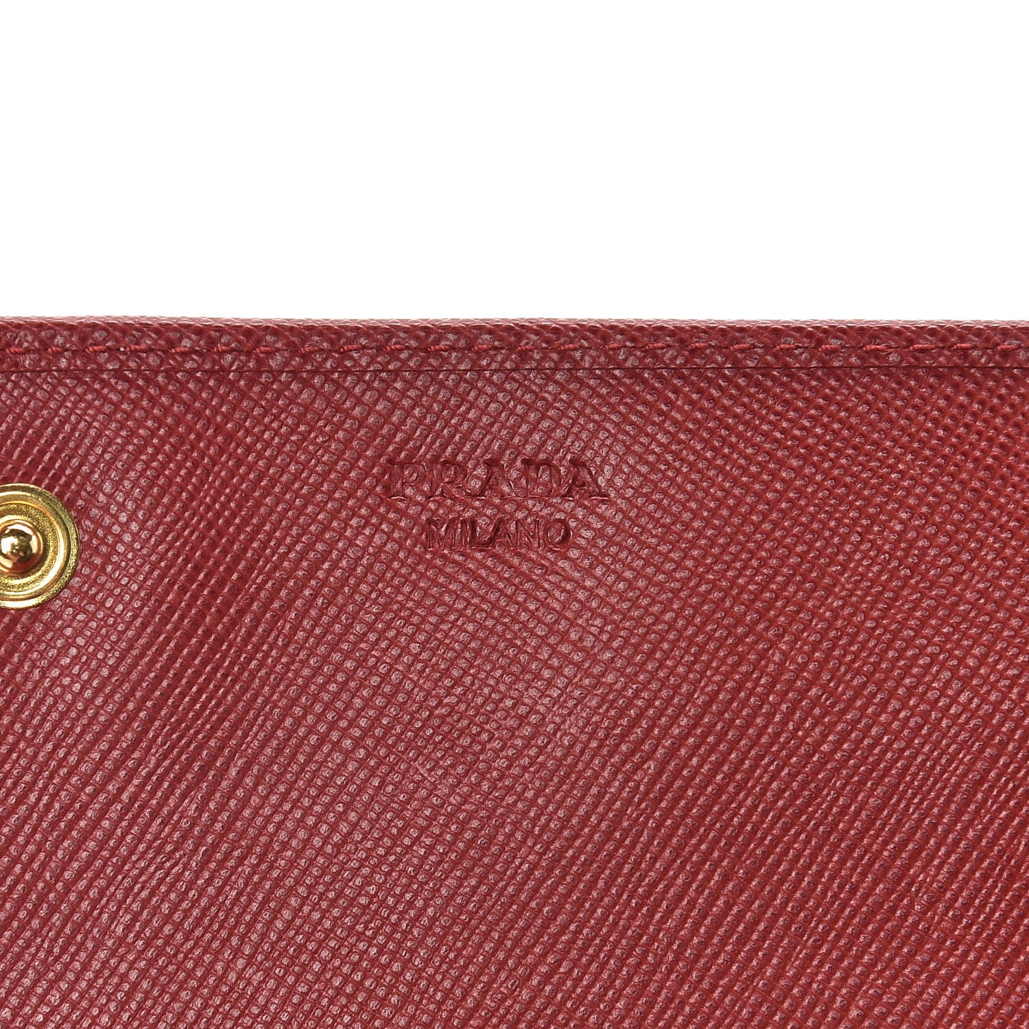 Prada Saffiano Metal Continental Flap Wallet Fuoco 6 of 8