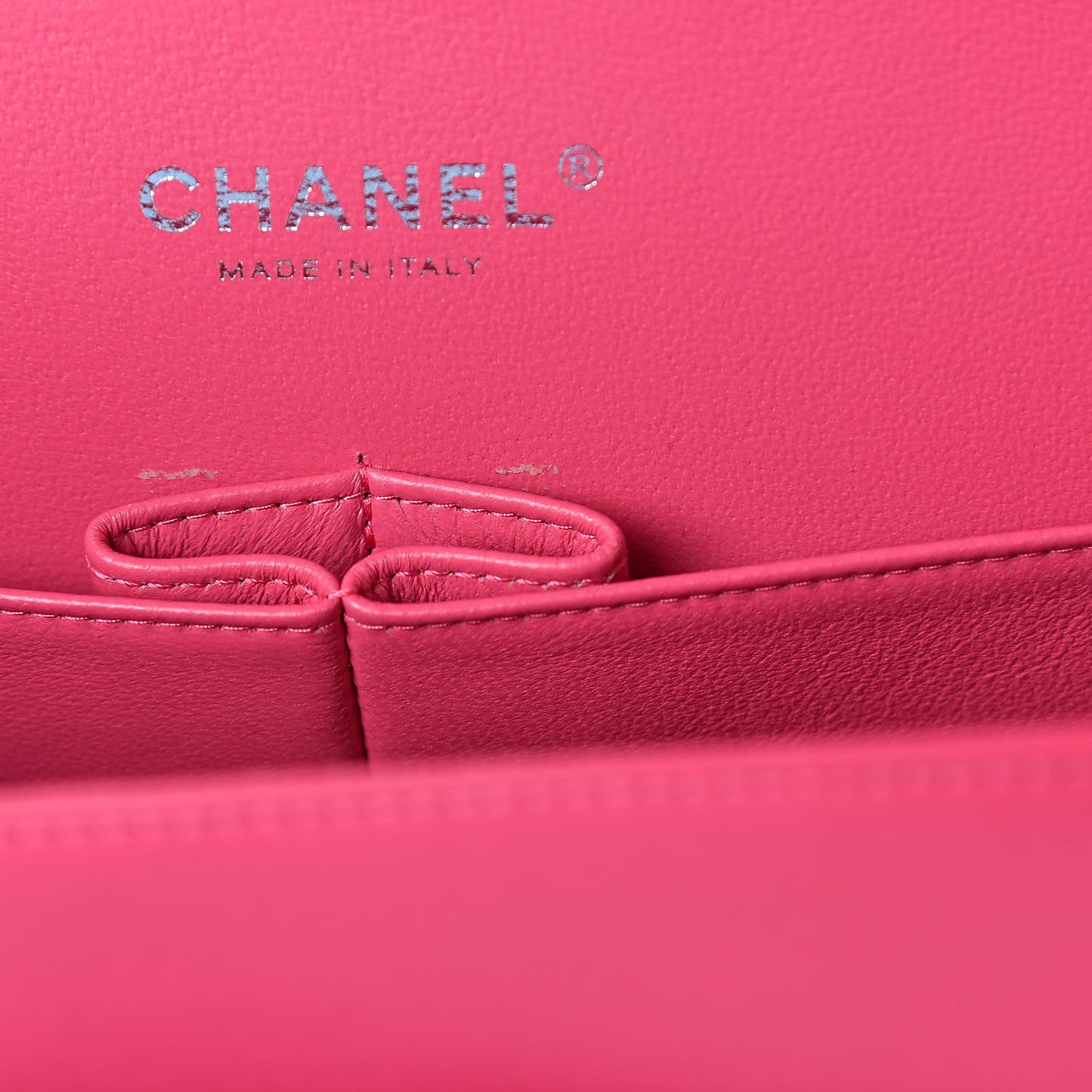 Lambskin Quilted Jumbo Double Flap Dark Pink
