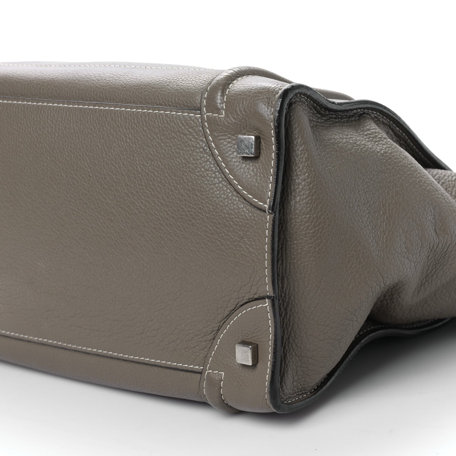 Celine Drummed Calfskin Mini Luggage Souris 8 of 8