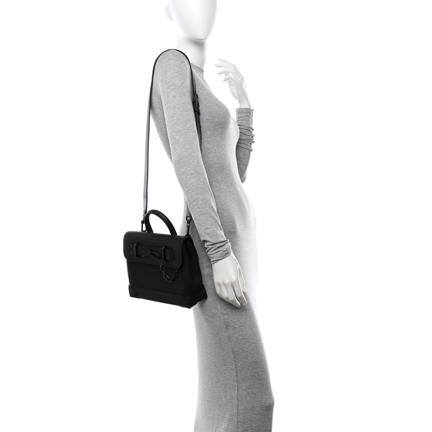 Louis Vuitton Taurillon Monogram Steamer PM NM Black 2 of 10