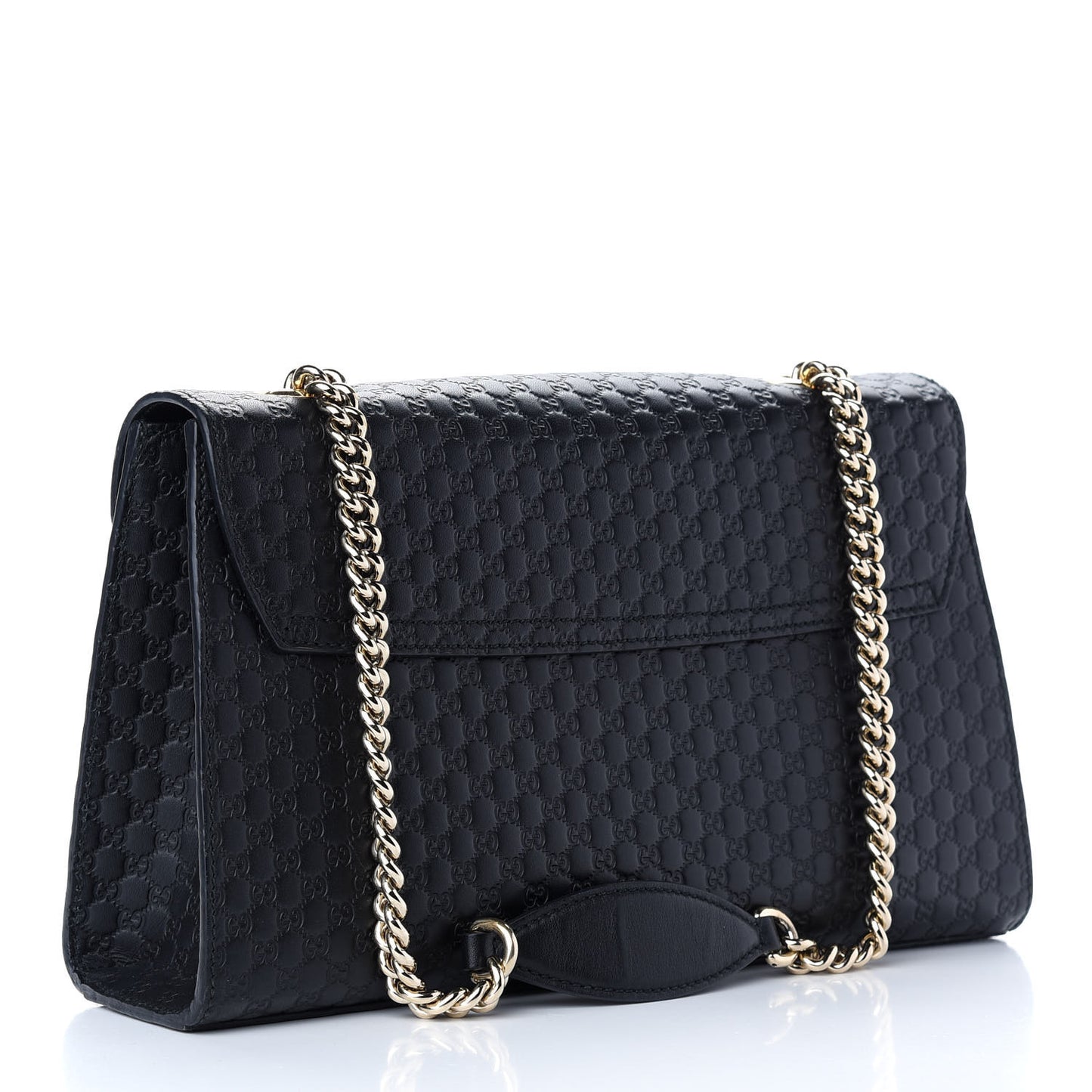 Microguccissima Medium Emily Chain Shoulder Bag Black