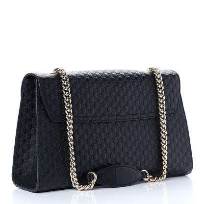 Gucci Microguccissima Medium Emily Chain Shoulder Bag Black 3 of 9