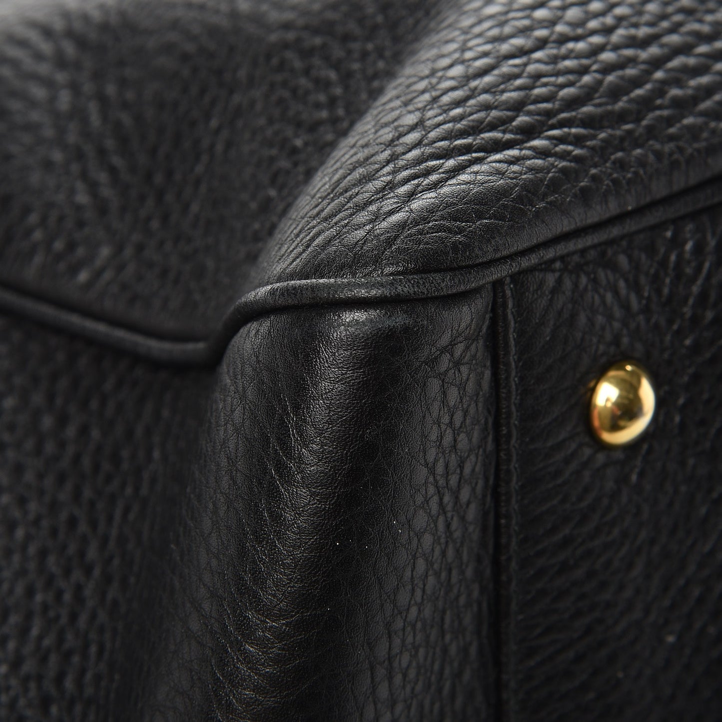 Pebbled Calfskin Medium 1973 Top Handle Satchel Black