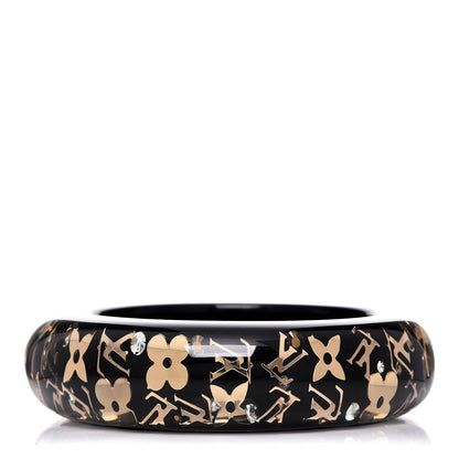 Louis Vuitton Resin Swarovski Medium Inclusion Bracelet GM Black 1 of 4
