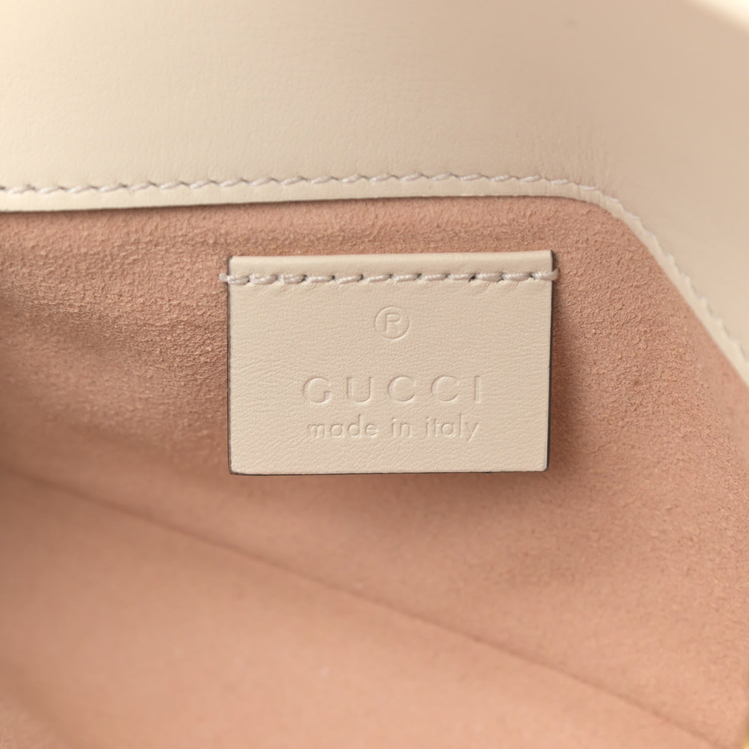 Gucci Calfskin Matelasse Super Mini GG Marmont Shoulder Bag White 6 of 10