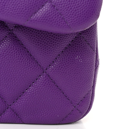Chanel Caviar Quilted Jumbo Double Flap Purple 11 of 11