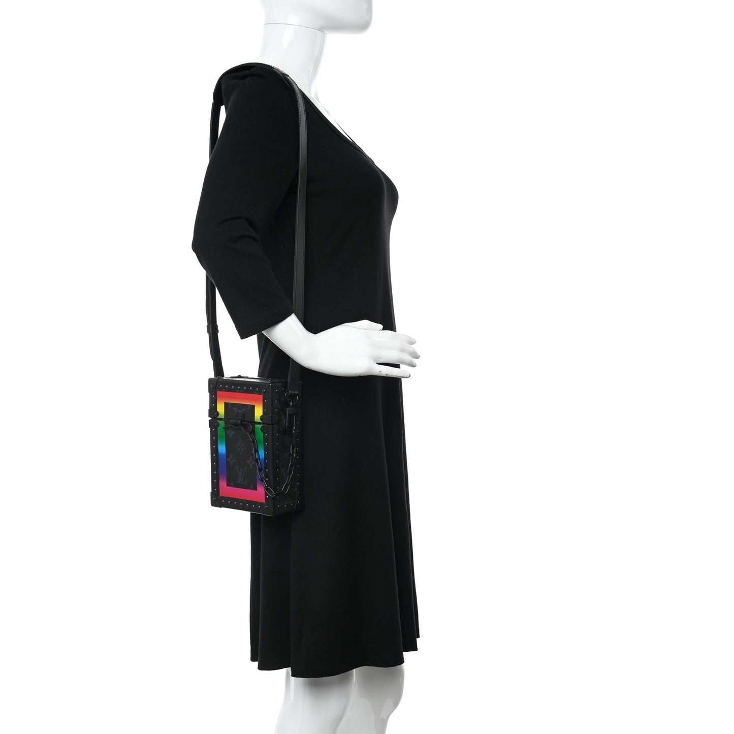 Monogram Eclipse Rainbow Vertical Trunk Black