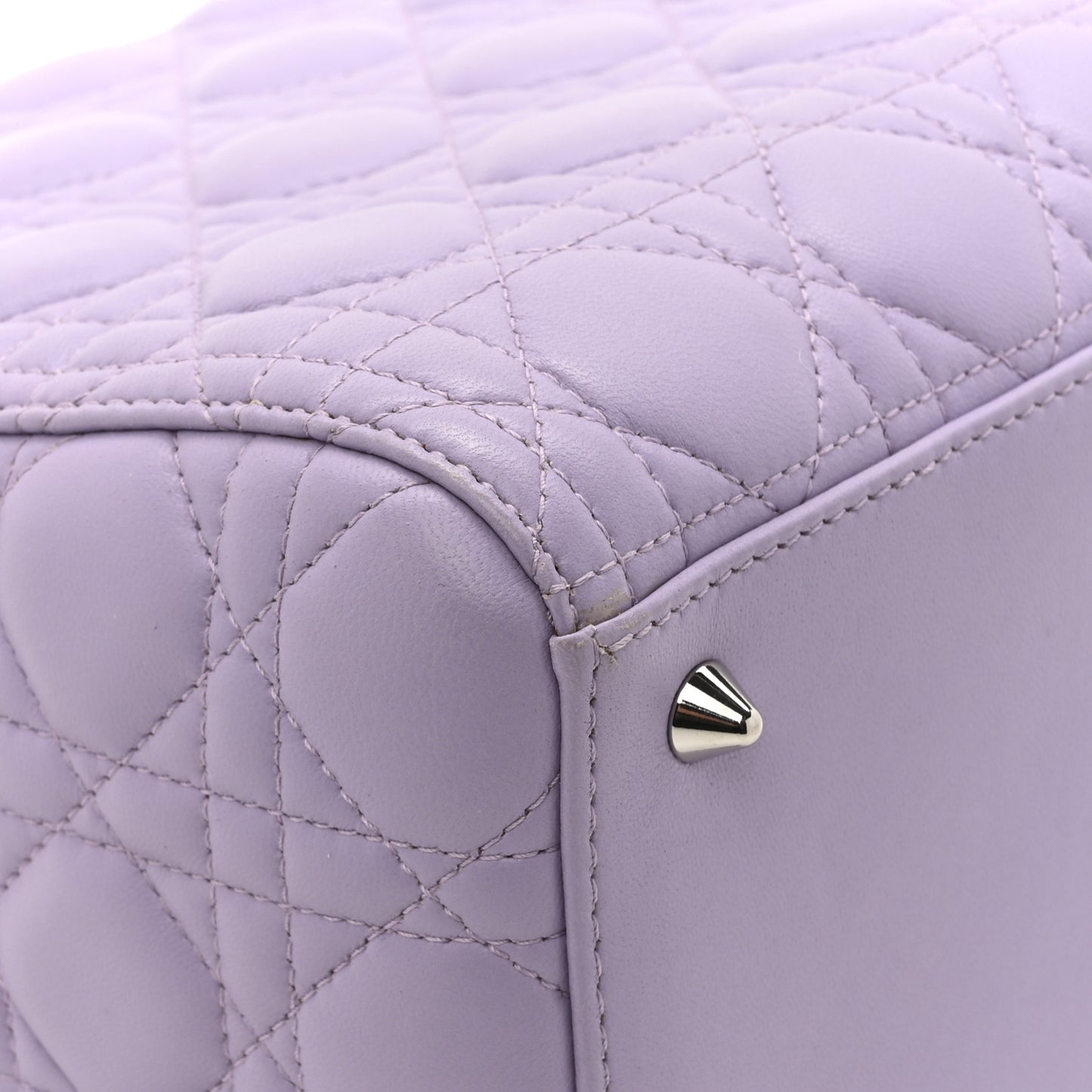 Lambskin Cannage Medium Lady Dior Purple