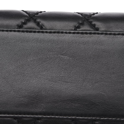 Chanel Calfskin Quilted Top Handle Bag Black 10 of 14