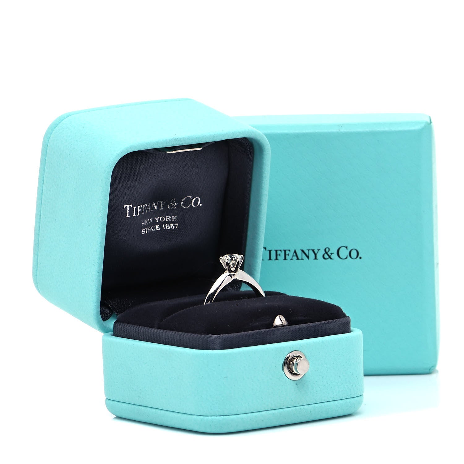 Tiffany Platinum Diamond .35ct Solitaire Engagement Ring 47 4 6 of 6