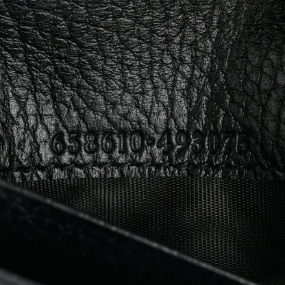 Gucci Dollar Calfskin GG Supreme Monogram GG Marmont Card Case Black Beige Ebony 7 of 8