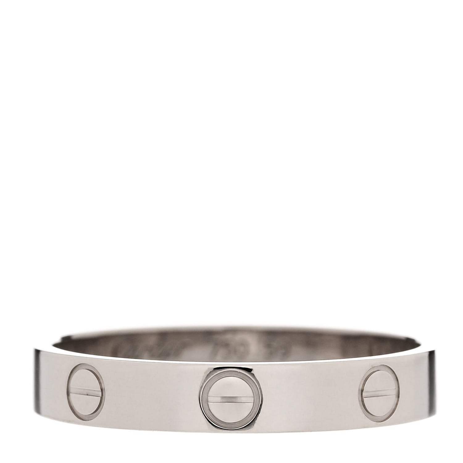 Cartier 18K White Gold 3.5mm LOVE Wedding Band Ring 59 8.75 1 of 4