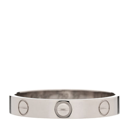 Cartier 18K White Gold 3.5mm LOVE Wedding Band Ring 59 8.75 1 of 4