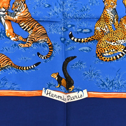 Hermes Silk Tendresse Feline Scarf 90 2 of 3