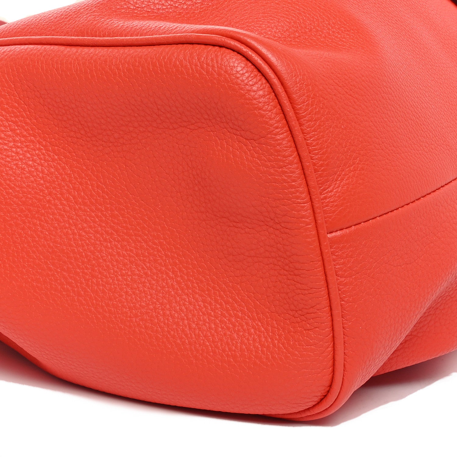 Jimmy Choo Grained Calfskin Large Riki Bag Red 8 of 9