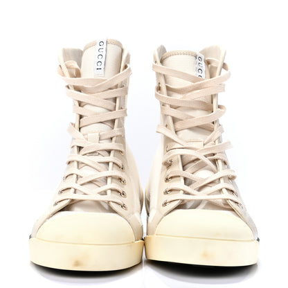 Gucci Calfskin Womens Web High Top Sneakers 38 White 2 of 9