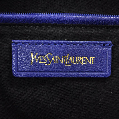 Saint Laurent Leather Large Cabas Chyc Blue 7 of 9