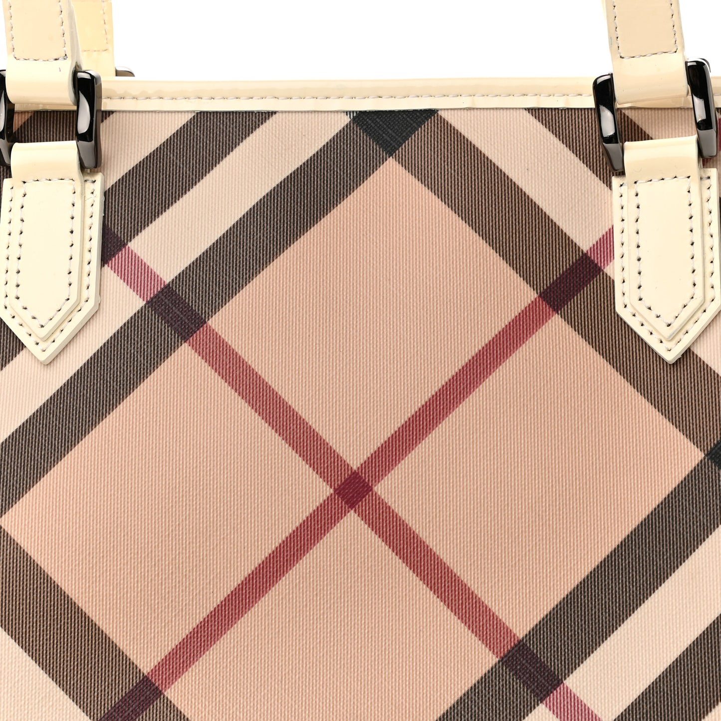 Nova Check Large Nickie Tote White