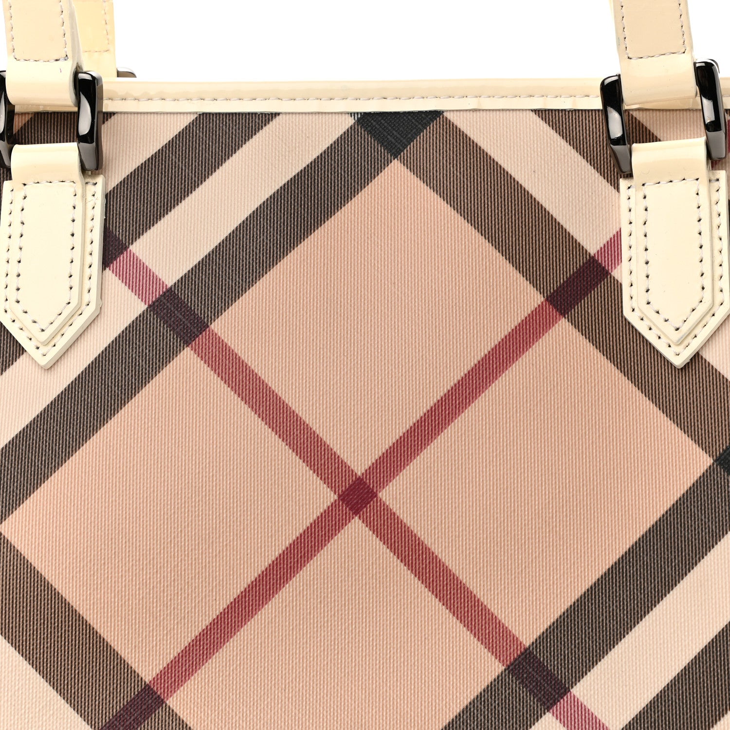 Burberry Nova Check Large Nickie Tote White 9 of 16