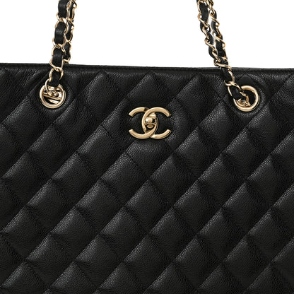 Chanel Caviar Quilted Large Shopping Tote Black 8 of 12