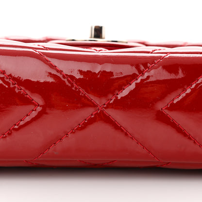 Chanel Patent Chevron Quilted Medium Single Flap Red 11 of 11