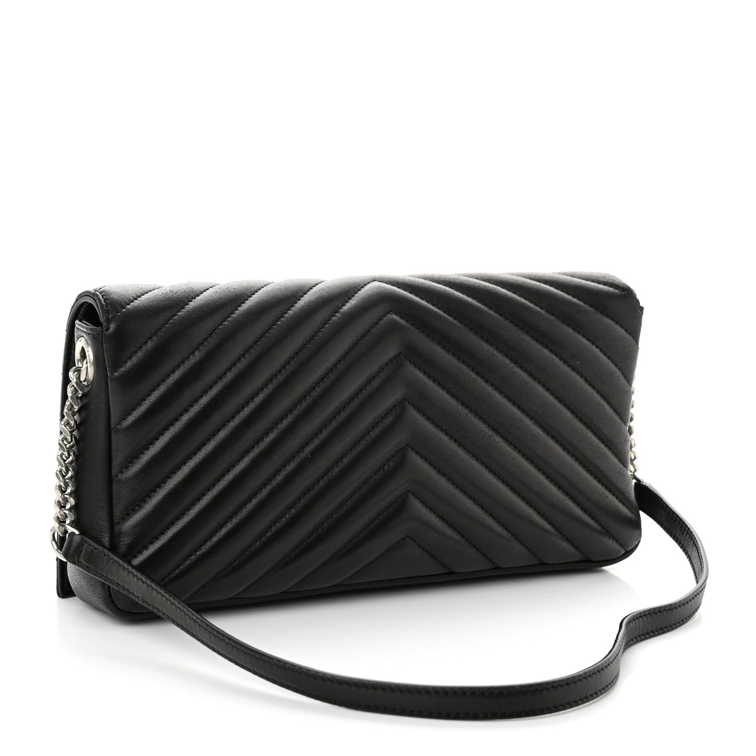 Saint Laurent Lambskin Matelasse Monogram Kate 99 Black 2 of 9