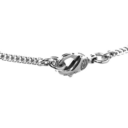 Chanel Crystal Timeless CC Necklace Silver 4 of 5