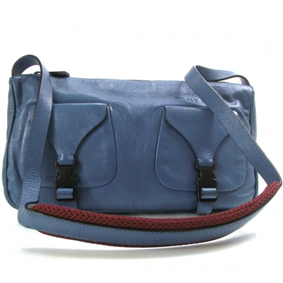 Miu Miu Leather Double Pocket Shoulder Bag 1 of 11
