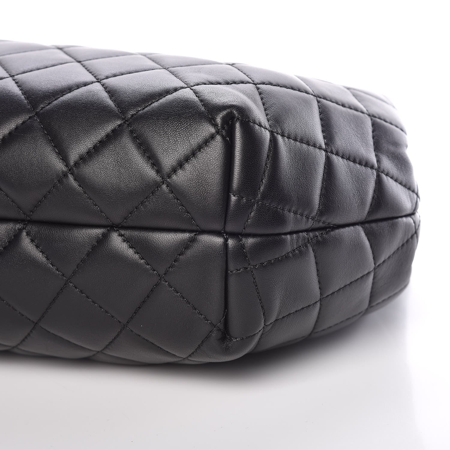 Chanel Lambskin Quilted Accordion Tote Black 6 of 10