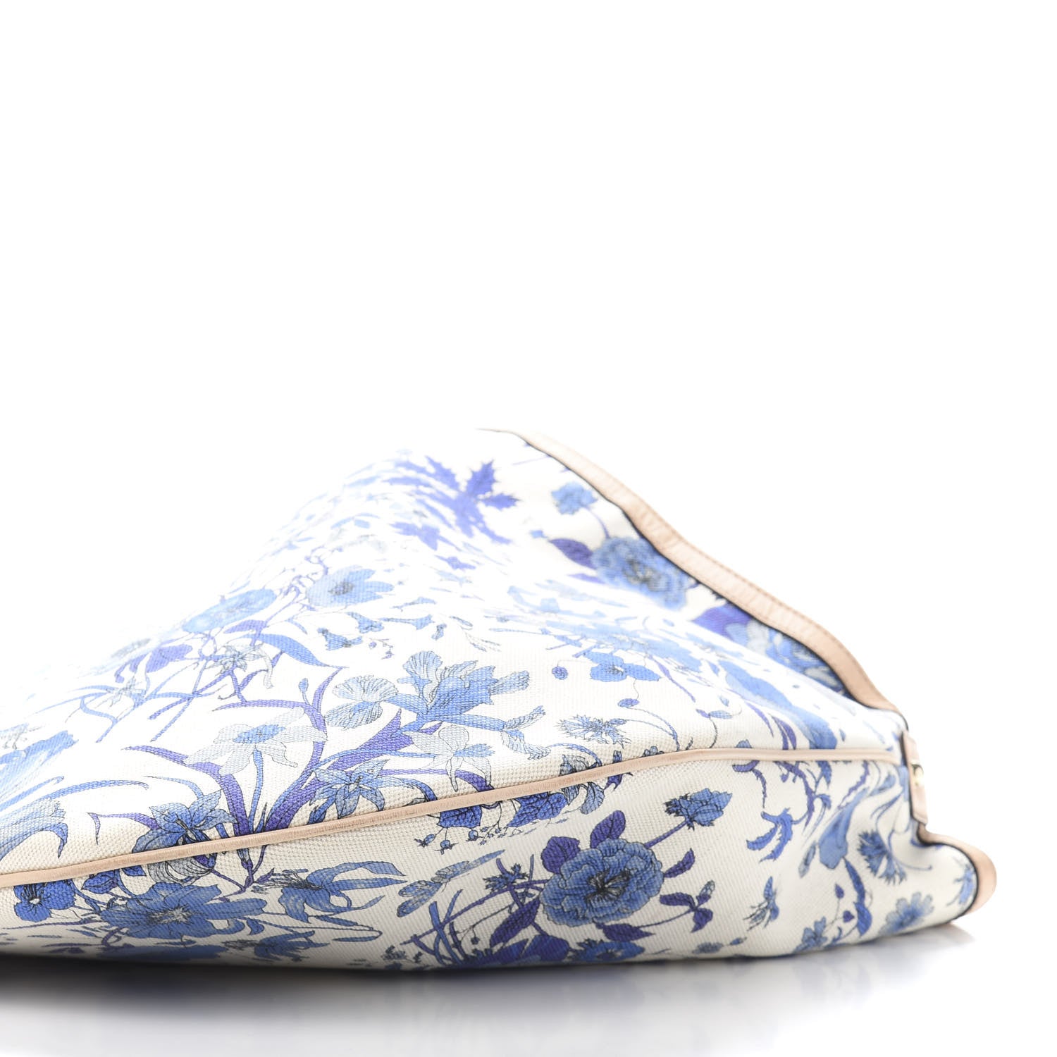 Gucci Canvas Flora Floral Large Wave Hobo Blue 10 of 12
