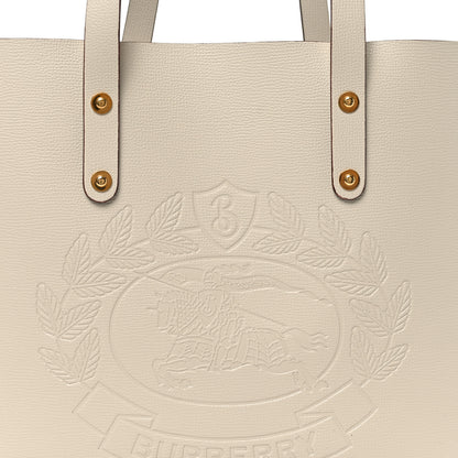 Burberry Calfskin Crest Embossed Small Tote Limestone 7 of 9