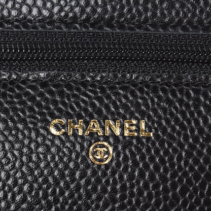 Chanel Caviar Quilted Wallet On Chain WOC Black 6 of 9