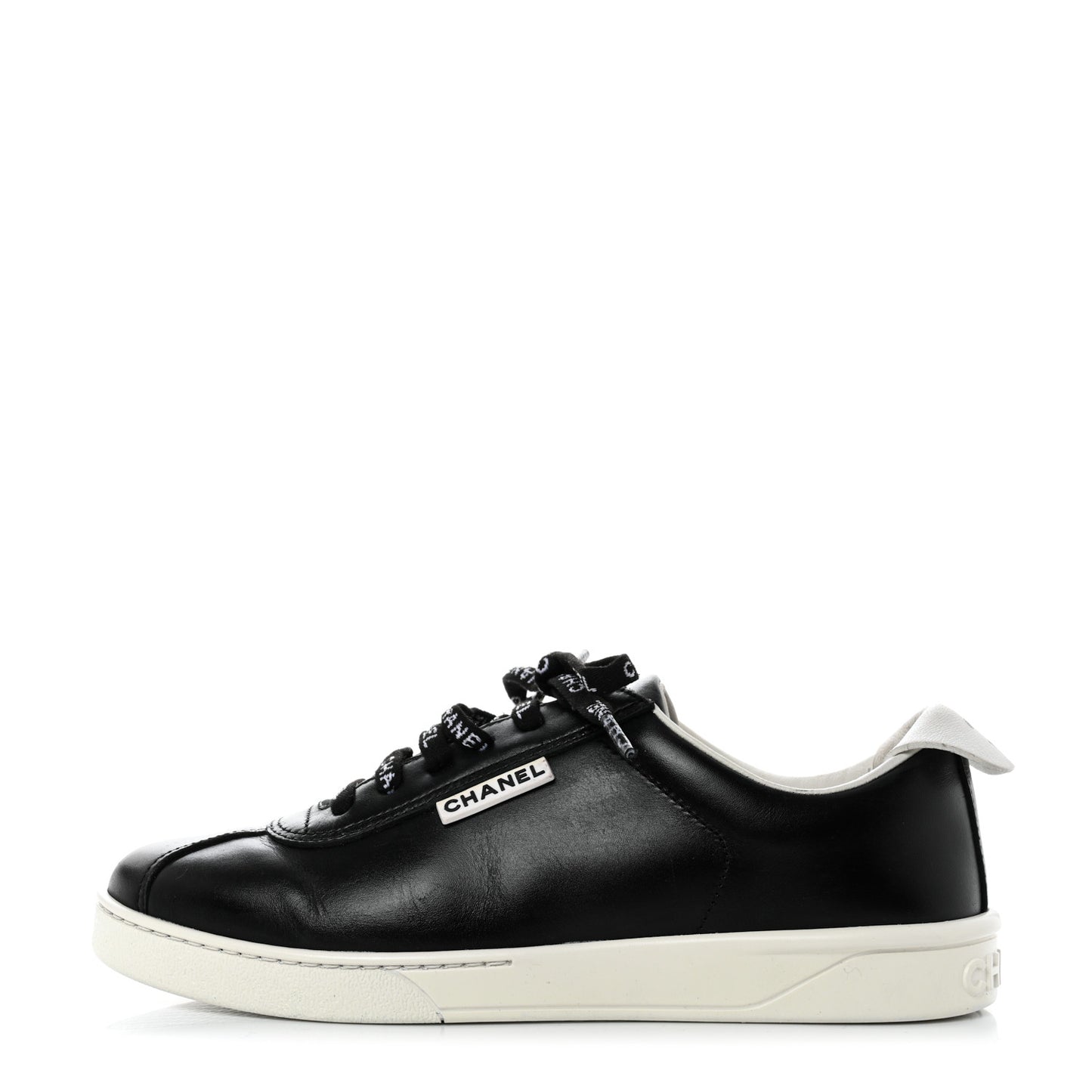 Calfskin CC Womens Sneakers 38 Black
