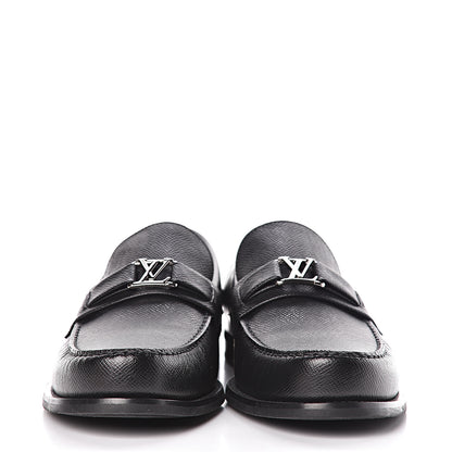 Louis Vuitton Calfskin Mens Montaigne Loafers 9.5 Black 2 of 8