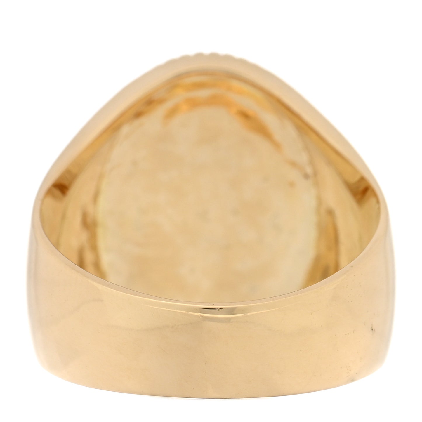 18K Yellow Gold Enamel Internal Compass Big Daddy Signet Ring 58 8.5