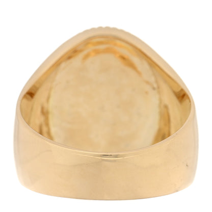Foundrae 18K Yellow Gold Enamel Internal Compass Big Daddy Signet Ring 58 8.5 3 of 4