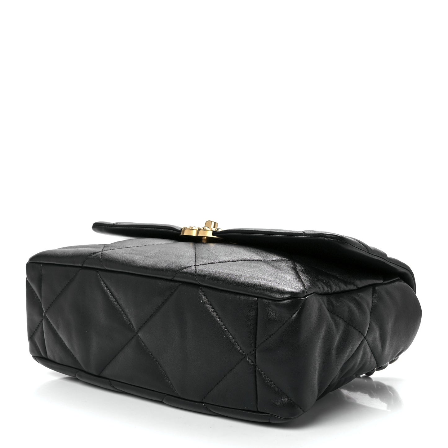 Lambskin Quilted Large Chanel 19 Flap Black
