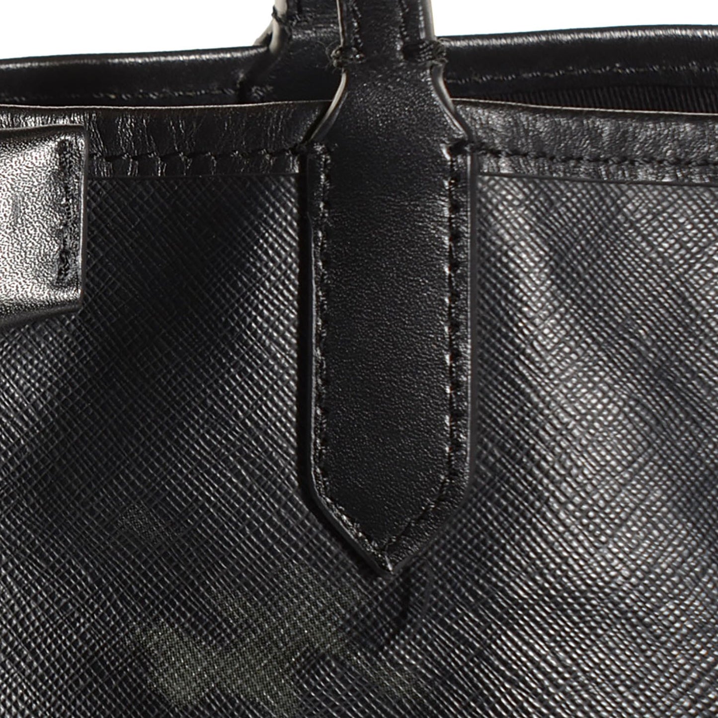 Textured Coated Canvas Rottweiler Pint Large Antigona Tote Black
