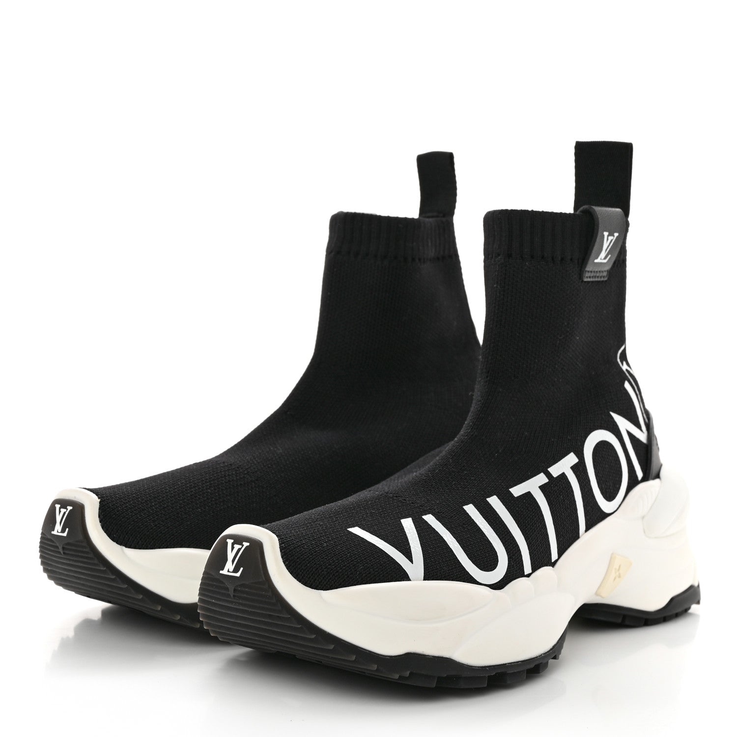 Louis Vuitton Stretch Fabric Run 55 Sneaker Boots 35 Black 3 of 7